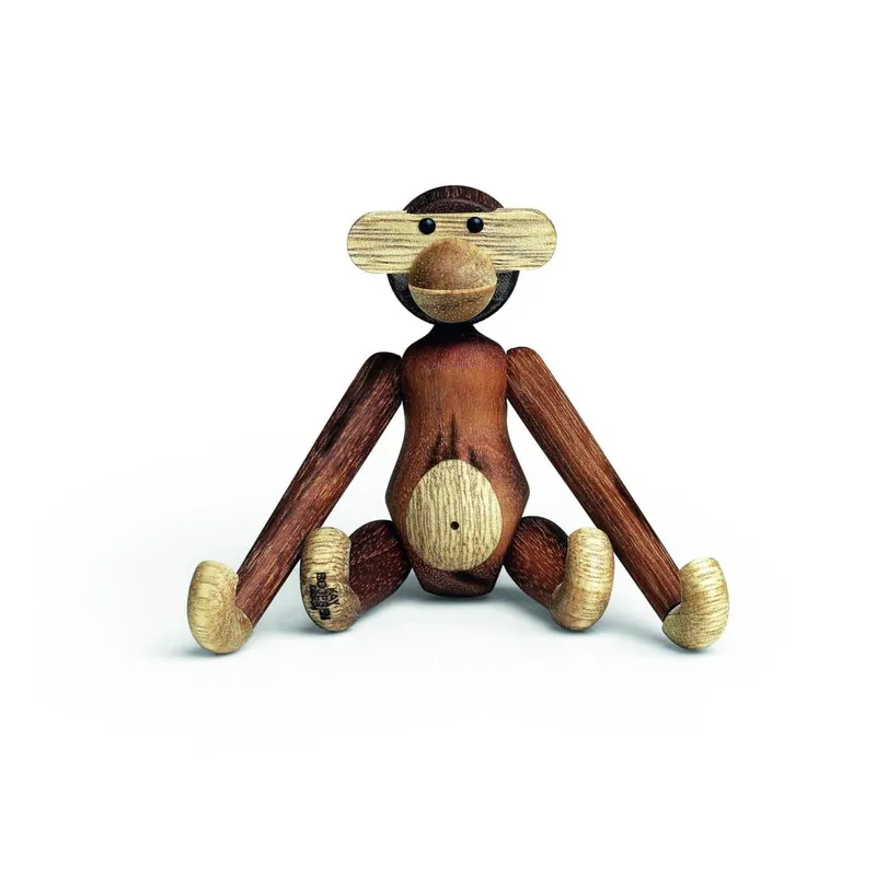 Ograniczona ilość Figurka z litego drewna Kay Bojesen Denmark Monkey Teak Bonami