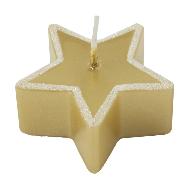 Oferta limitowana Zestaw 4 świeczek w kolorze złota Unipar Star, 4 h Bonami