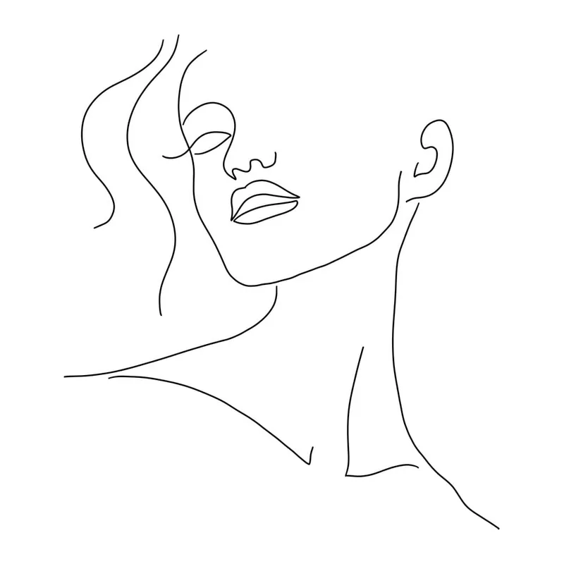 Sprawdź teraz Plakat 29x41 cm Minimal Woman Face Line Art – Veronika Boulová Bonami