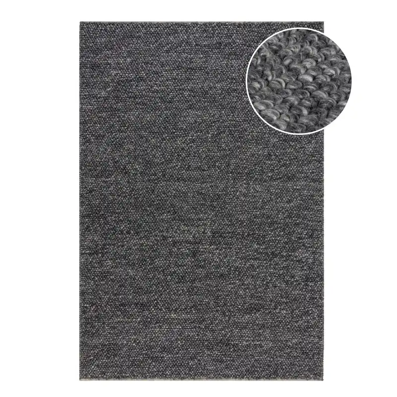 Ciemnoszary dywan z mieszanki wełny tkany ręcznie 160x230 cm Minerals – Flair Rugs Bonami Obniżka ceny