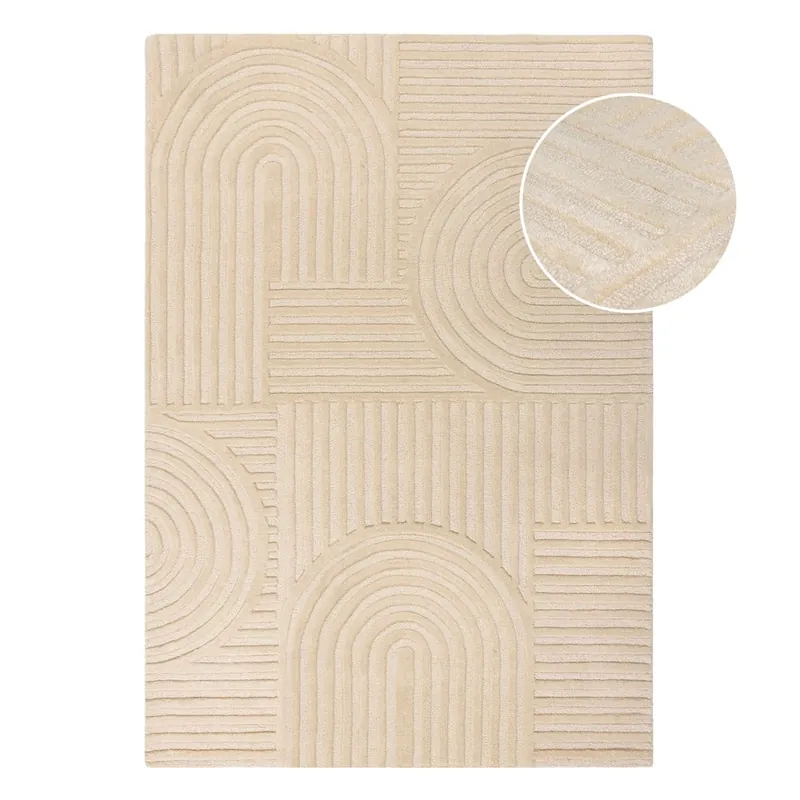 Nie przegap Beżowy dywan wełniany Flair Rugs Zen Garden, 120x170 cm Bonami