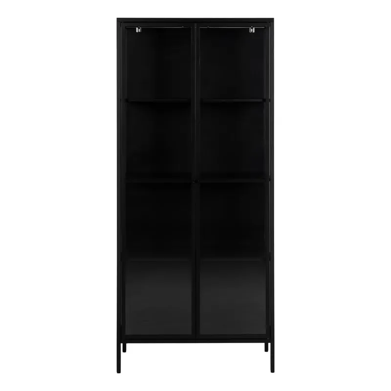 Niska cena Czarna metalowa witryna Actona Newcastle, wys. 180 cm Bonami