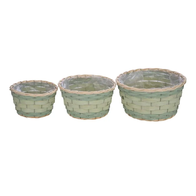 Oferta czasowa Zestaw 3 jasnozielonych doniczek Ego Dekor Natur L Bonami