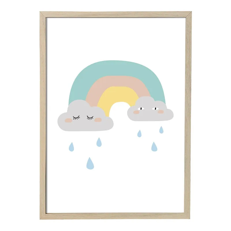 Najlepsza cena Plakat ścienny w naturalnej ramie Bloomingville Mini Saida Frame, 55x75 cm Bonami