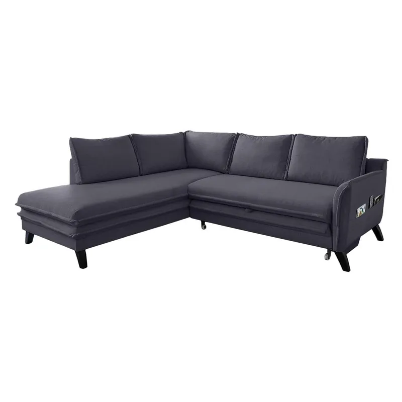 Antracytowy narożnik rozkładany Miuform Charming Charlie L, lewostronny Bonami Oferta