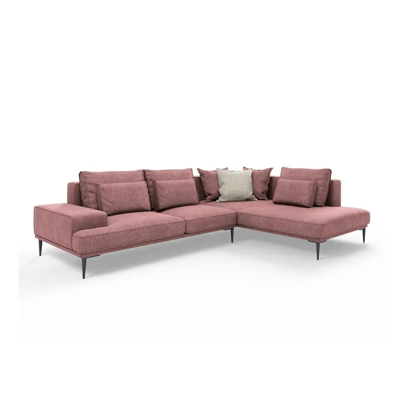 Oferta limitowana Różowy narożnik rozkładany Interieurs 86 Liege, prawostronny Bonami