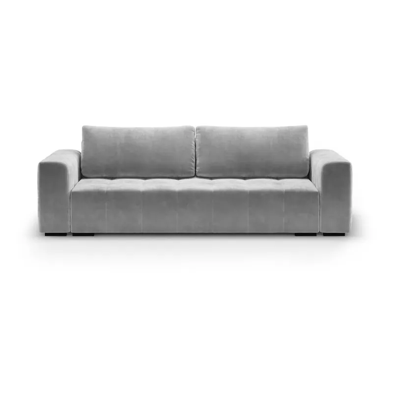 Jasnoszara aksamitna rozkładana sofa Milo Casa Luca Bonami Najlepsza cena