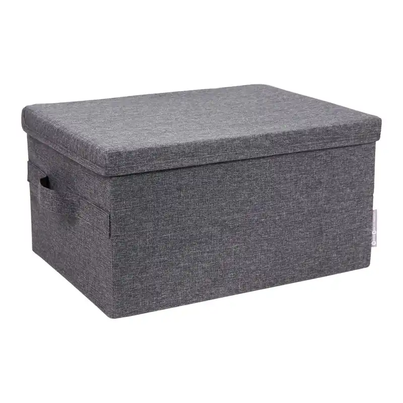 Najlepsza cena Szary tekstylny pojemnik z pokrywką 40x30x22 cm Soft Storage – Bigso Bonami