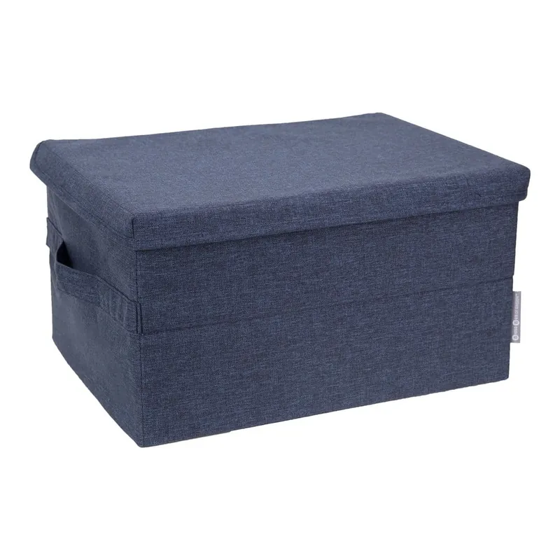 Niebieski tekstylny pojemnik z pokrywką 40x30x22 cm Soft Storage – Bigso Bonami Tani