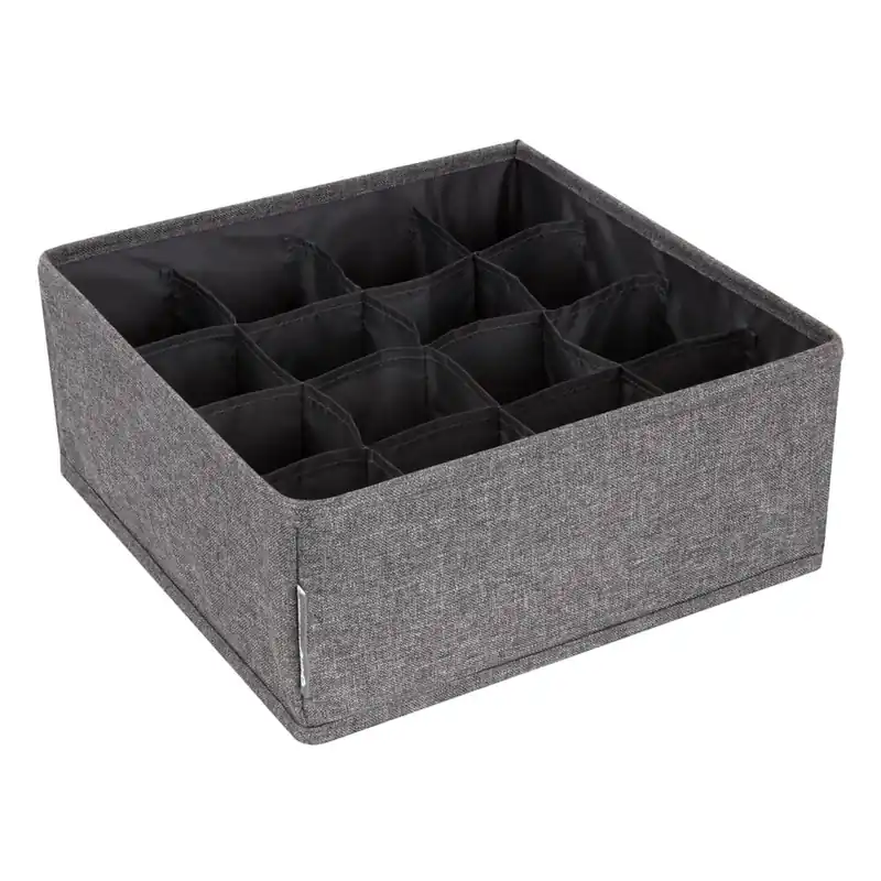 Popularny Szary organizer do szuflady z 16 przegródkami Bigso Box of Sweden Drawer Bonami