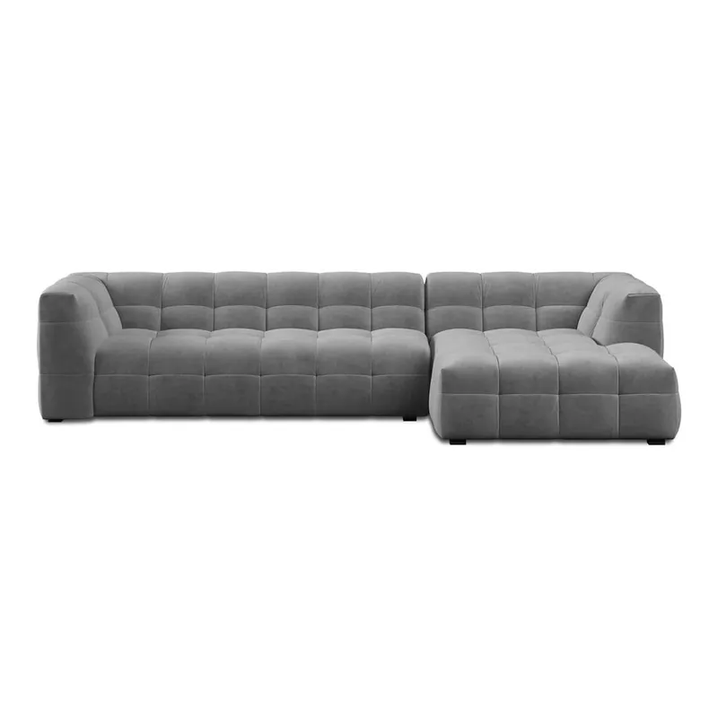 Szary aksamitny narożnik Windsor & Co Sofas Vesta, prawostronny Bonami Wybór klientów