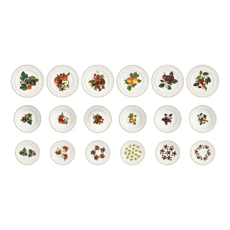 Zniżka 18-częściowy komplet porcelanowych talerzy Brandani Le Primizie Bonami