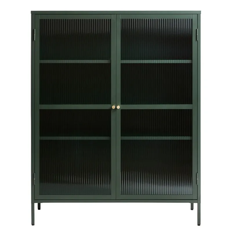 Zielona metalowa witryna Unique Furniture Bronco, wys. 140 cm Bonami Oferta czasowa