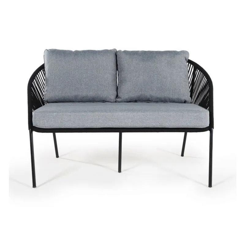 Bezpieczne zakupy Czarna 2-osobowa sofa ogrodowa Bonami Selection North Bonami