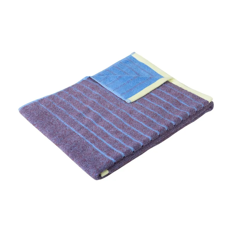 Niebiesko-fioletowy bawełniany ręcznik Hübsch Dora, 50x100 cm Bonami Promocja