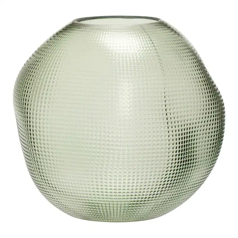 Zielony szklany wazon Hübsch Sole, wys. 20 cm Bonami Super okazja