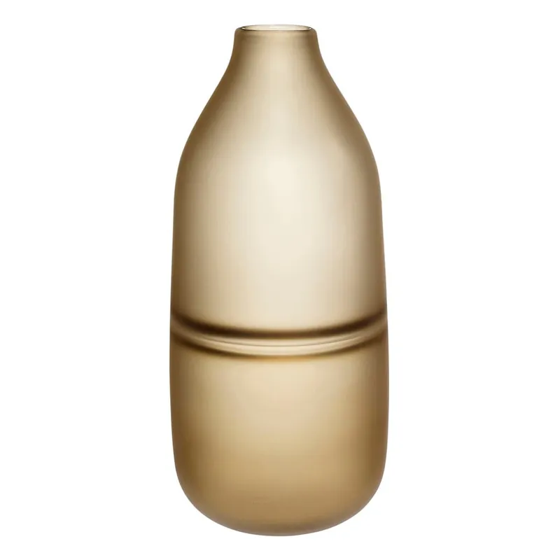 Brązowy szklany wazon Hübsch Frosted, wys. 30 cm Bonami Łatwy zwrot