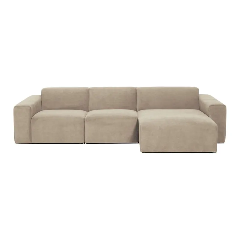 Beżowy sztruksowy narożnik modułowy Scandic Sting, prawostronny Bonami Oferta limitowana