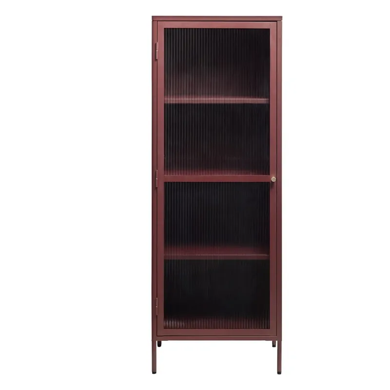 Dodaj do koszyka Czerwona metalowa witryna 58x160 cm Bronco – Unique Furniture Bonami