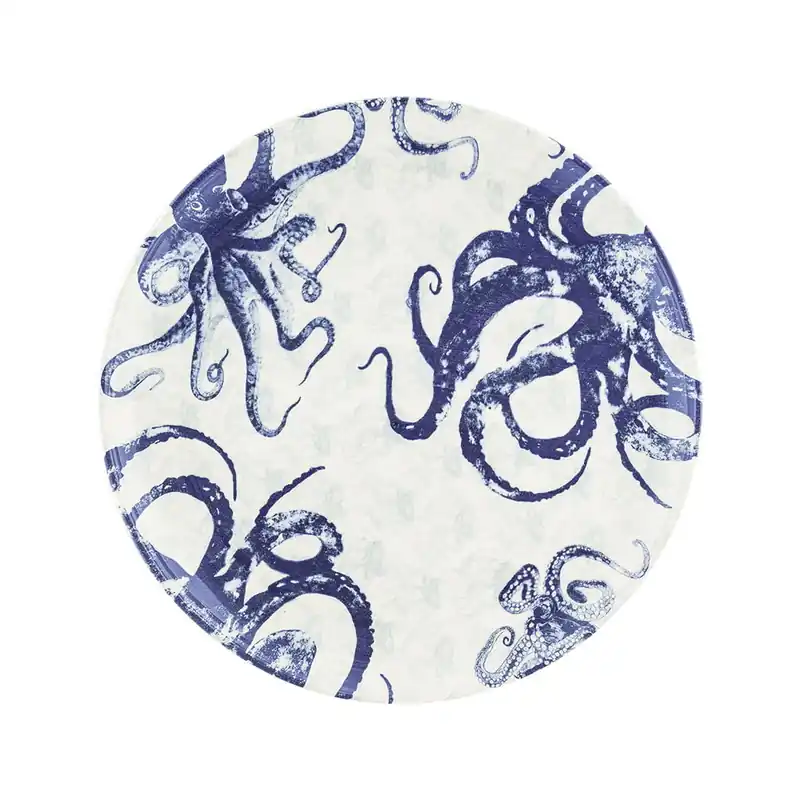 Niebiesko-biały ceramiczny talerz do serwowania Villa Altachiara Positano, ø 37 cm Bonami Obniżka ceny