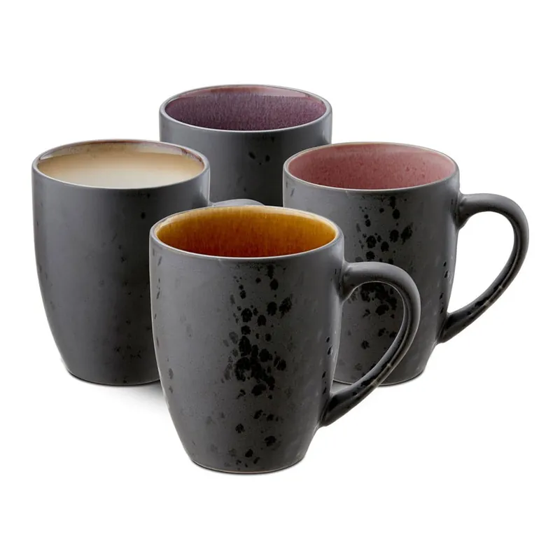 Czarne ceramiczne kubki zestaw 4 szt. 300 ml Gastro Black/Mix – Bitz Bonami Bezpieczna płatność