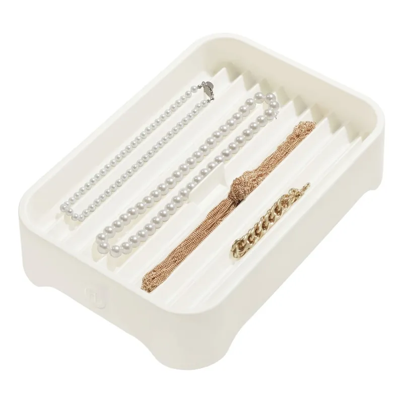 Biały organizer na biżuterię iDesign Eco Bin, 28,12x19,23 cm Bonami Premium