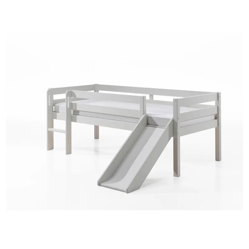 Białe podwyższone łóżko dziecięce ze zjeżdżalnią Vipack Pino, 90x200 cm Bonami Kup online