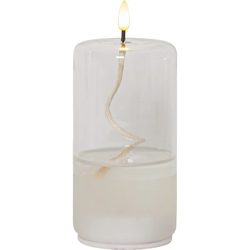 Biała świeca LED w szkle Star Trading Flamme Float, wys. 17,5 cm Bonami Oferta czasowa