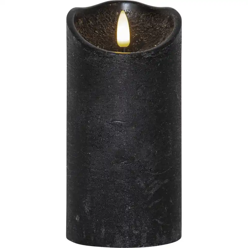 Ekspresowa dostawa Czarna woskowa świeca LED Star Trading Flamme Rustic, wys. 15 cm Bonami