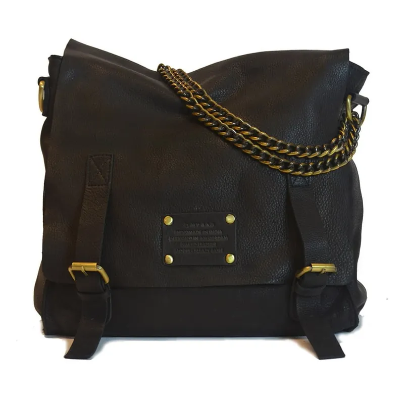 Czarna skórzana aktówka vintage O My Bag Sleazy Jane Bonami Niska cena