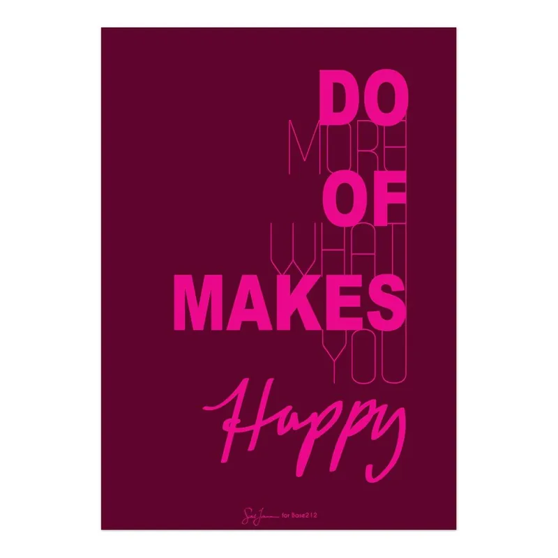 Plakat Do more of what makes you happy, fioletowy Bonami Najlepsza cena