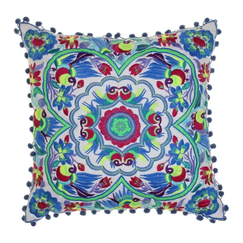 Oferta limitowana Wyszywana poduszka Bombay Duck Acapulco Blue, 40x40 cm Bonami