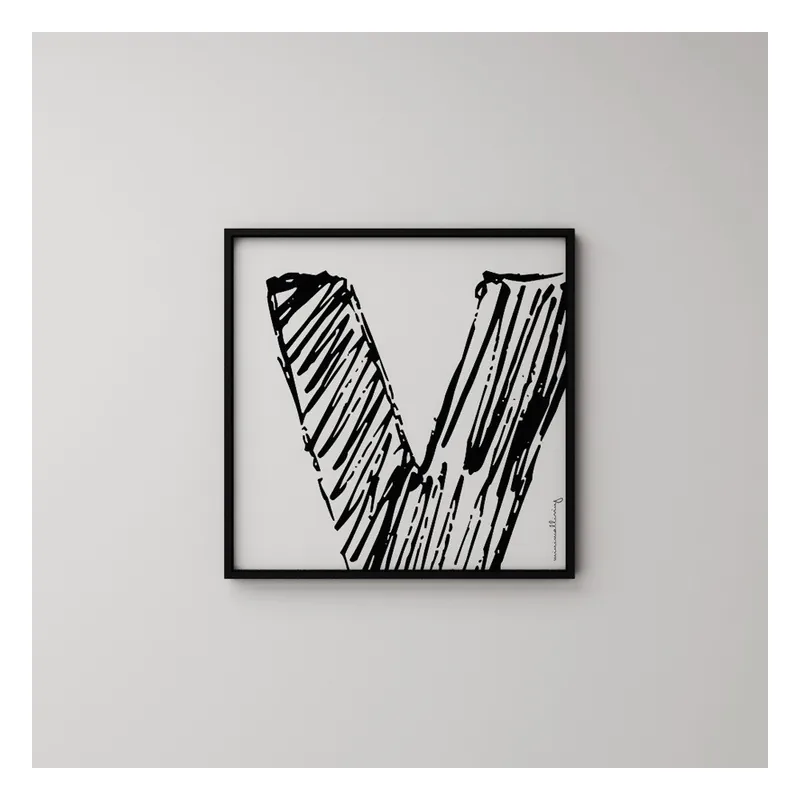 Plakat Litera V, 50x50 cm Bonami Nie przegap