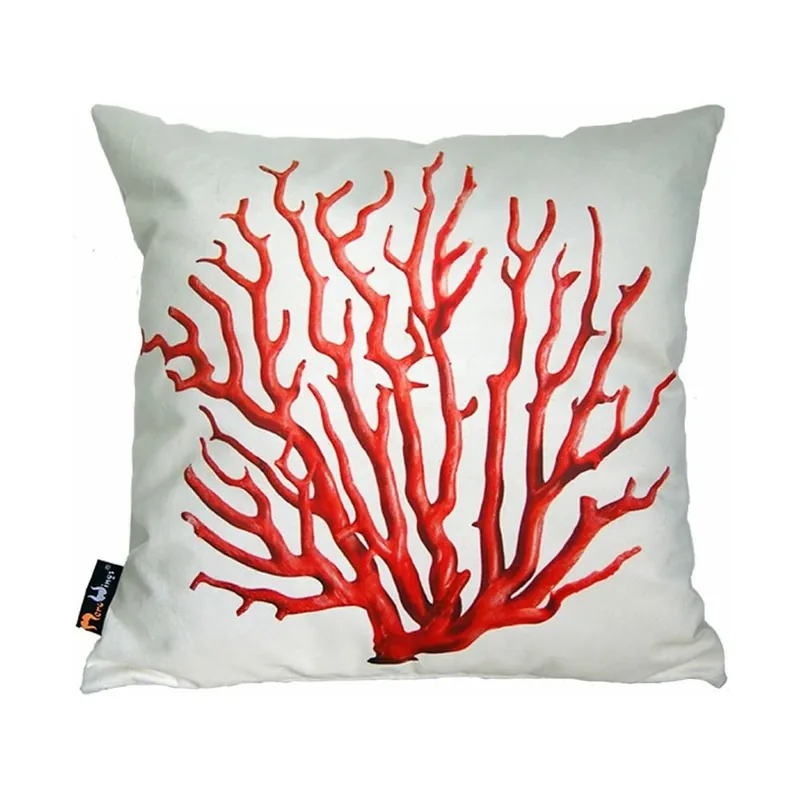 Do wyczerpania zapasów Poduszka Red Coral on Cream, 45x45 cm Bonami