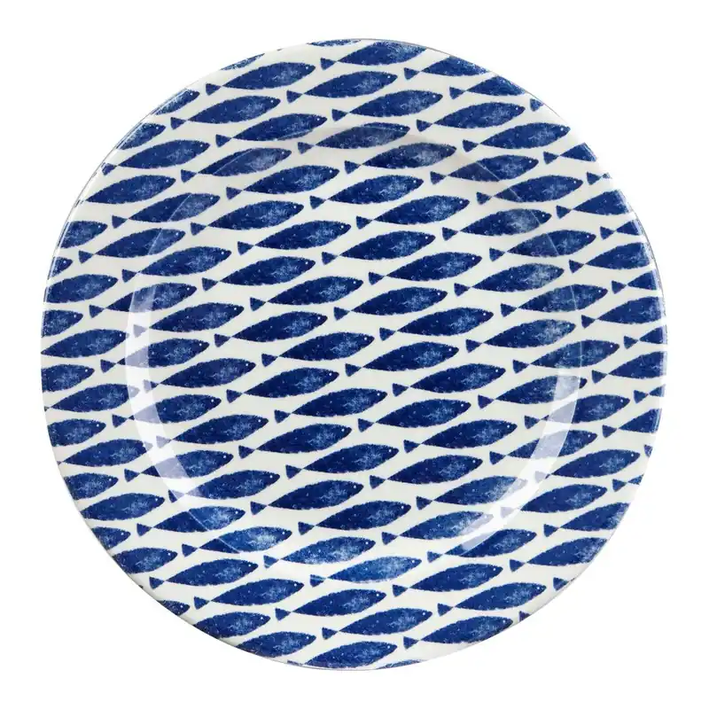 Szybka wysyłka Talerz kamionkowy Churchill China Couture Fishie Blue, Ø 30 cm Bonami
