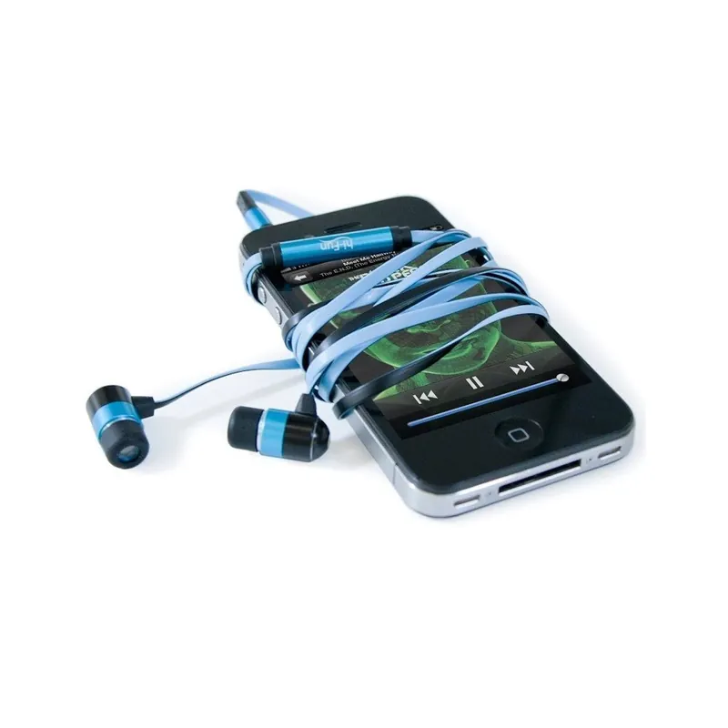 Słuchawki hi-Earphones Flat, niebieskie Bonami Bezpieczna płatność