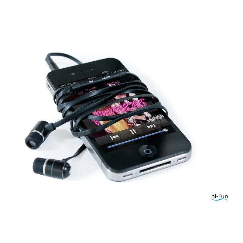 Sprawdź teraz Słuchawki hi-Earphones Flat, czarne Bonami