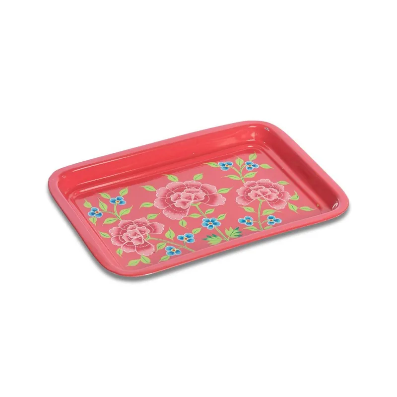 Ostatnia szansa Taca Franjipani Floral Tray, różowa Bonami