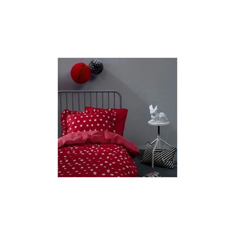 Pościel Dotty Red, 140x200 cm Bonami Rabat