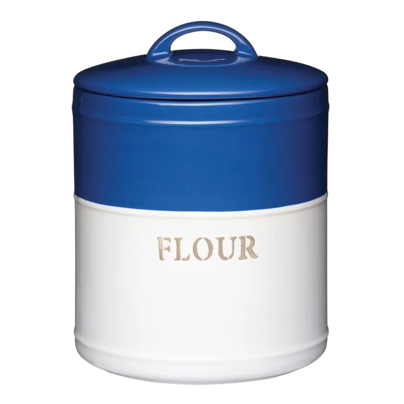 Ekspresowa dostawa Niebiesko-biały pojemnik Flour Bonami