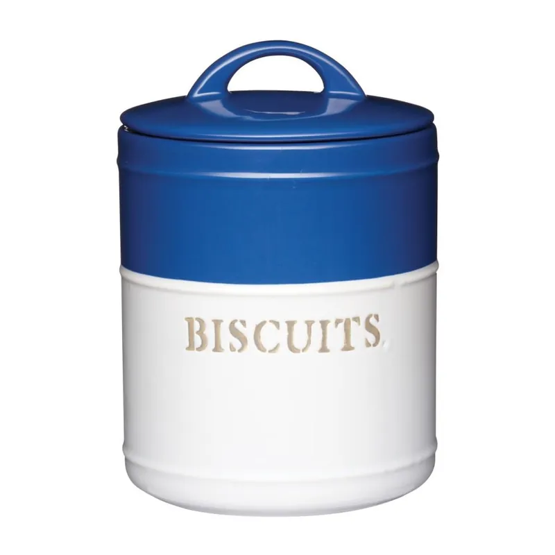 Szybka dostawa Niebiesko-biały pojemnik Biscuits Bonami