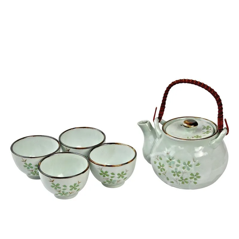 Ekspresowa dostawa Porcelanowy zestaw do herbaty Green Cosmos Bonami