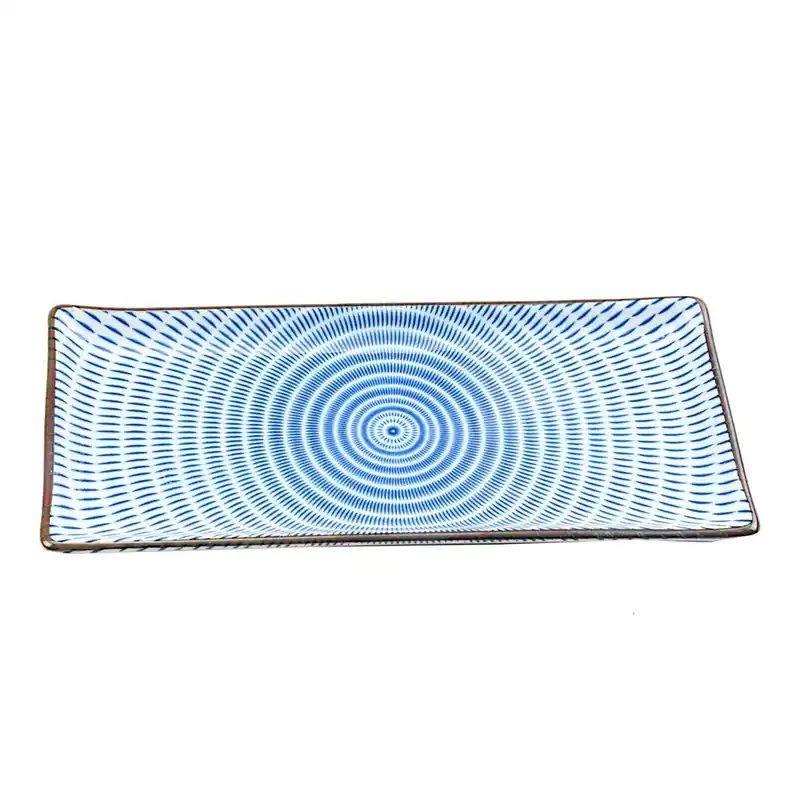 Bezpieczne zakupy Talerz porcelanowy Blue Stripe, 28 cm Bonami