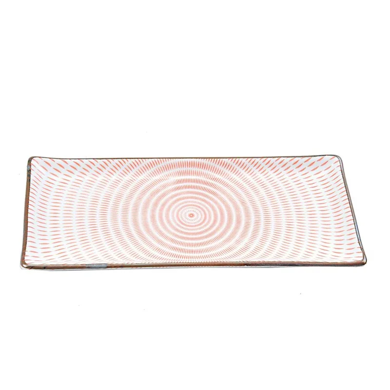 Najlepsza cena Talerz porcelanowy Pink Stripe, 28 cm Bonami