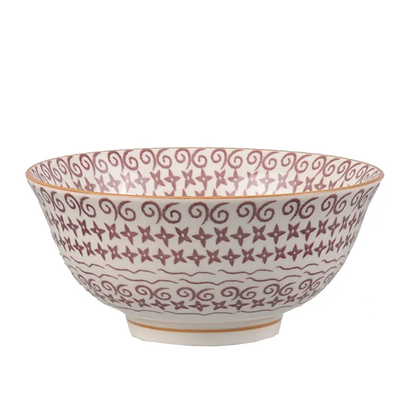 Ekspresowa dostawa Porcelanowa miska Animal Colored Bordo/Orange, 15.5 cm Bonami