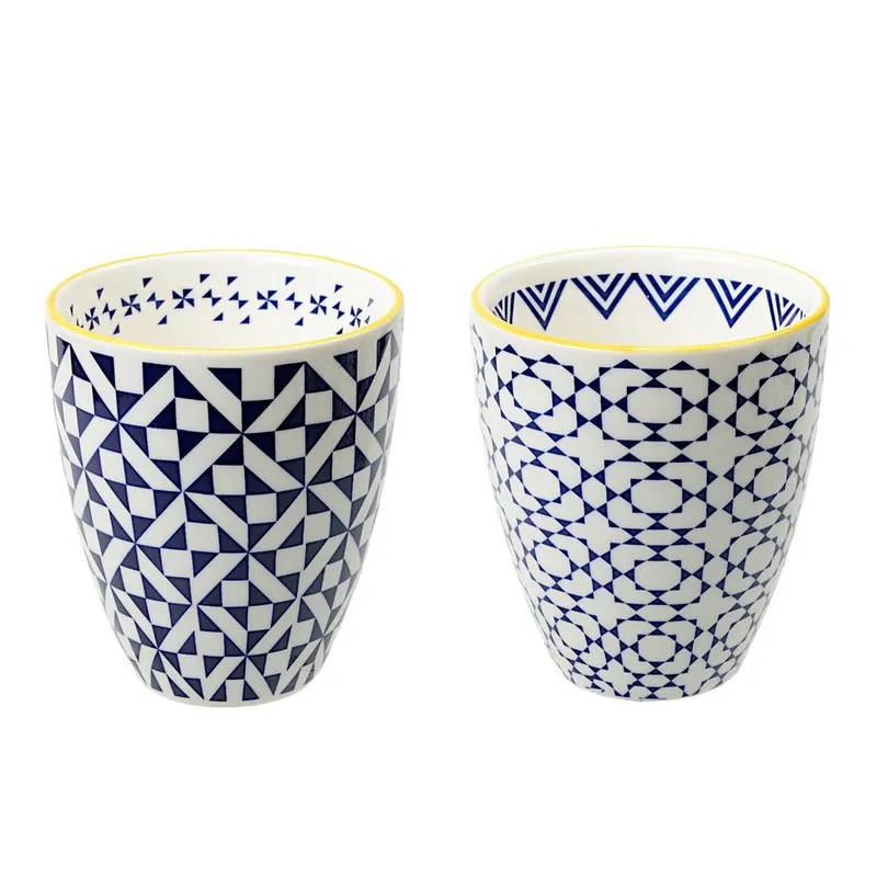 Nowość Zestaw 2 porcelanowych filiżanek Geometric No2 Bonami