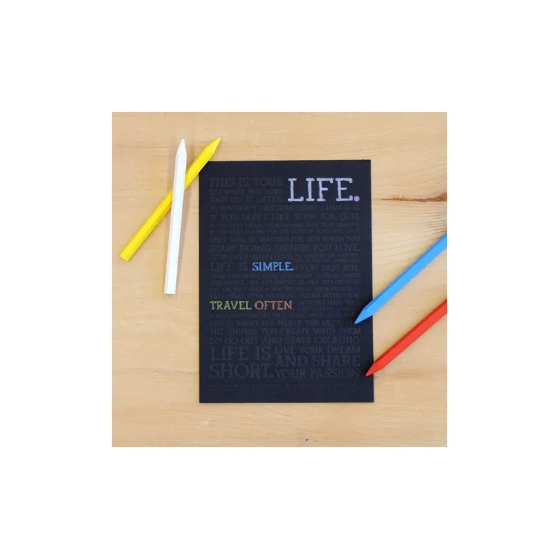 Plakat Black Manifesto z kolorowymi świecówkami, 13x18 cm Bonami Bezpieczna płatność