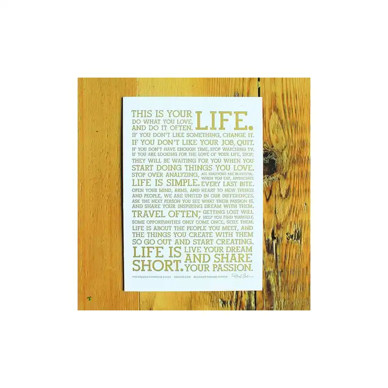 Zamów teraz Plakat White Manifesto 13x18 cm, gold Bonami