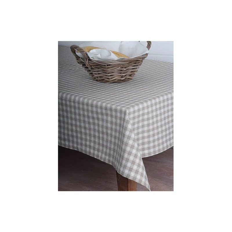 Bawełniany obrus Grandma 140x220 cm, beżowa kratka Bonami Niska cena