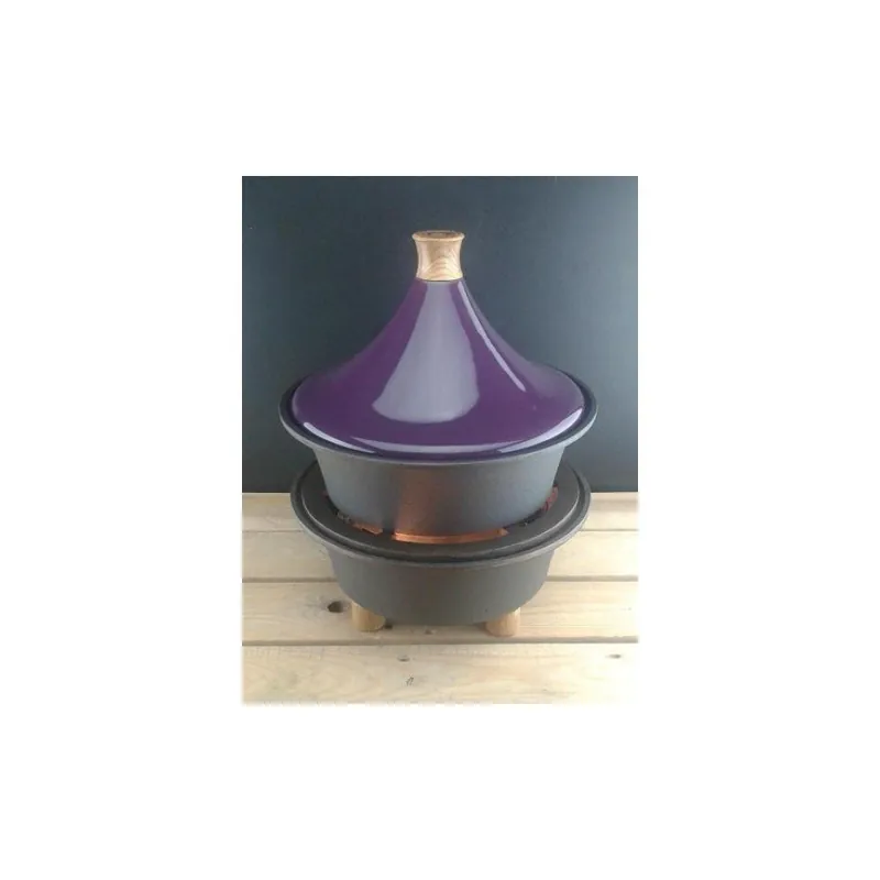 Oferta Ogrodowa kuchenka żeliwna z garnkiem tajine, fioletowa Bonami